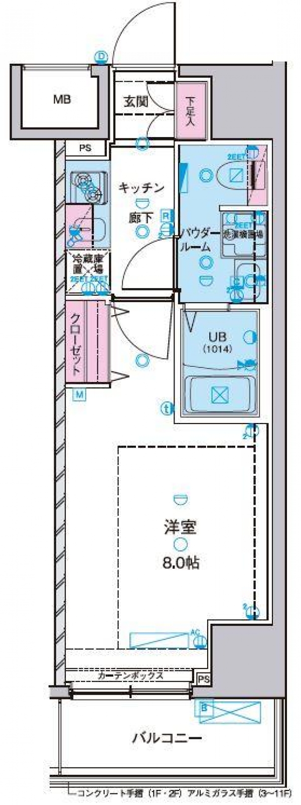 ジェノヴィア浅草Ⅱスカイガーデン_301_間取